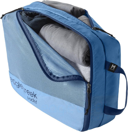 Pack-It Reveal Extended Stay Set - Compression Travel Packing Cubes Set - Eco-Friendly - Quick-Drying, Water-Resistant Fabric - Pack of 6 - Black