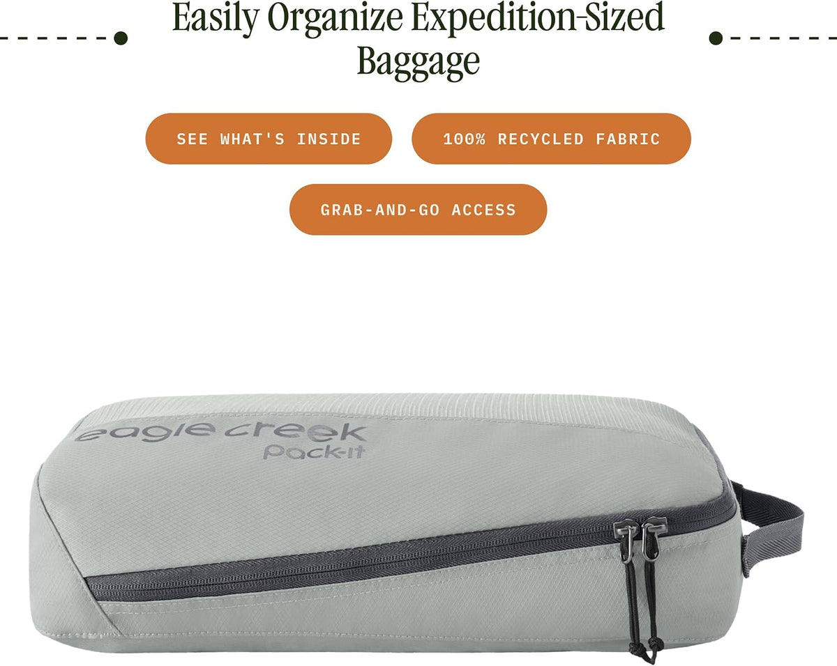 Pack-It Reveal Extended Stay Set - Compression Travel Packing Cubes Set - Eco-Friendly - Quick-Drying, Water-Resistant Fabric - Pack of 6 - Black