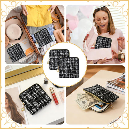 2 Pcs Jewelry Organizer Pouch, Travel Jewelry Pouch, Multi-layer Jewelry Travel Bag with Zipper, Portable Waterproof Leather Jewelries Bag for Rings, Necklaces, Earrings, Lipstick, Bracelets (Beige)