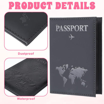 3 Pack Passport Covers, Passport Holder for Travel Passports Wallet Cover Case for Women Passports Book Holders for Women and Men Travel Must Haves Accessories