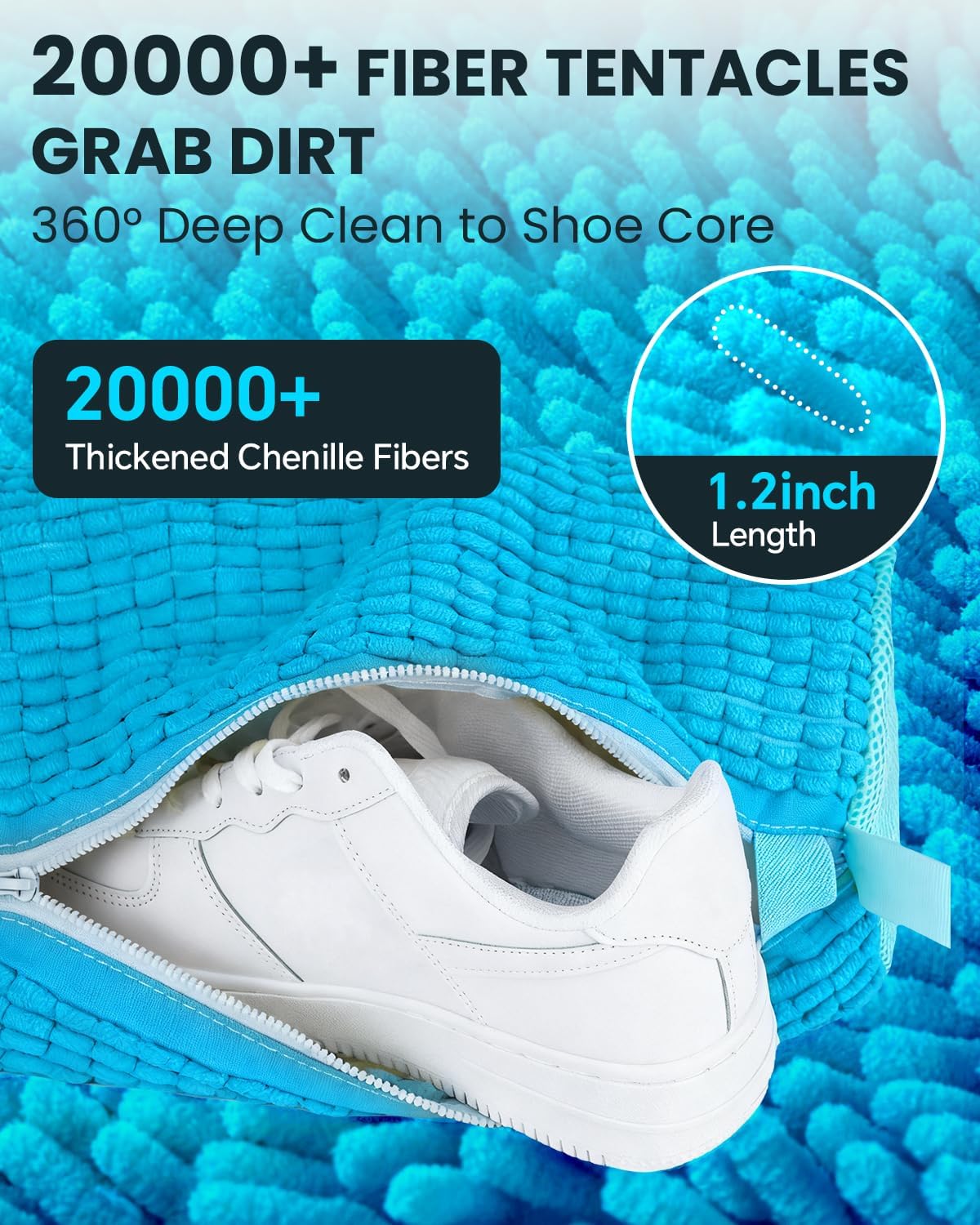 Shoe Washing Machine Bag: 2 Pack Reusable Shoes Cleaning Bags, Heavy Duty Shoe Laundry Bag for Washer & Dryer, 360° Deep Clean for Sneakers Tennis Shoes