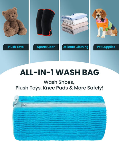 Shoe Washing Machine Bag: 2 Pack Reusable Shoes Cleaning Bags, Heavy Duty Shoe Laundry Bag for Washer & Dryer, 360° Deep Clean for Sneakers Tennis Shoes