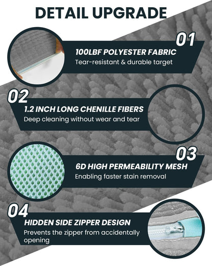 Shoe Washing Machine Bag: 2 Pack Reusable Shoes Cleaning Bags, Heavy Duty Shoe Laundry Bag for Washer & Dryer, 360° Deep Clean for Sneakers Tennis Shoes