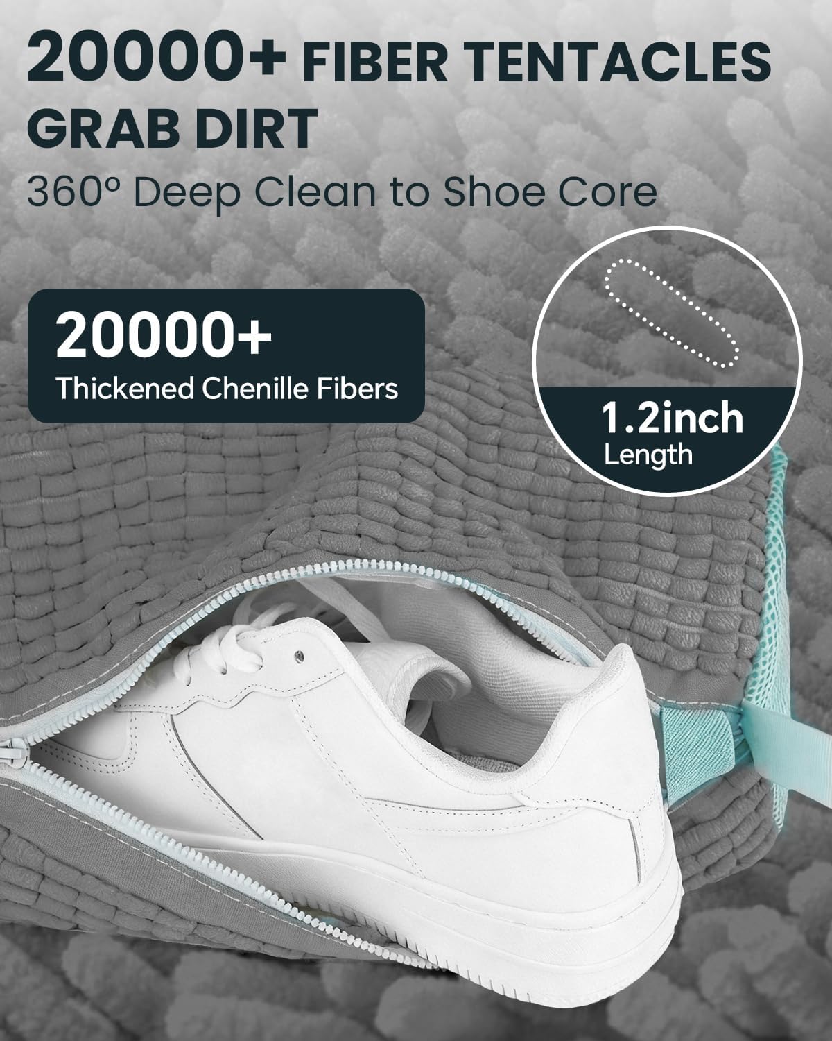Shoe Washing Machine Bag: 2 Pack Reusable Shoes Cleaning Bags, Heavy Duty Shoe Laundry Bag for Washer & Dryer, 360° Deep Clean for Sneakers Tennis Shoes
