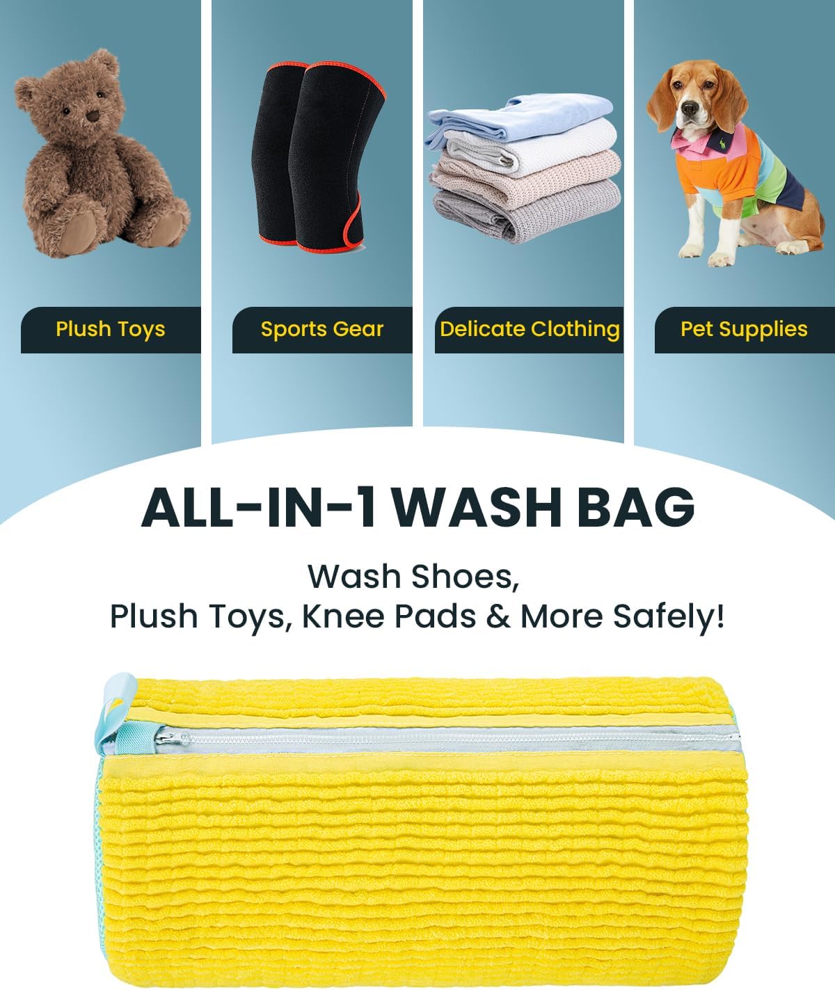 Shoe Washing Machine Bag: 2 Pack Reusable Shoes Cleaning Bags, Heavy Duty Shoe Laundry Bag for Washer & Dryer, 360° Deep Clean for Sneakers Tennis Shoes
