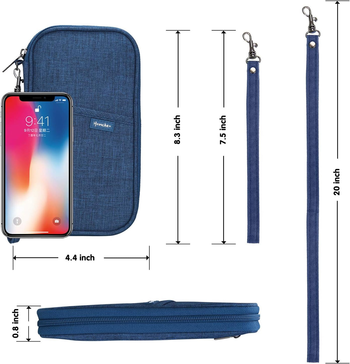 RFID Family Passport Wallet Holder Waterproof, Travel Document Organizer Credit Card Clutch Bag for Men Women (RFID Leaf)