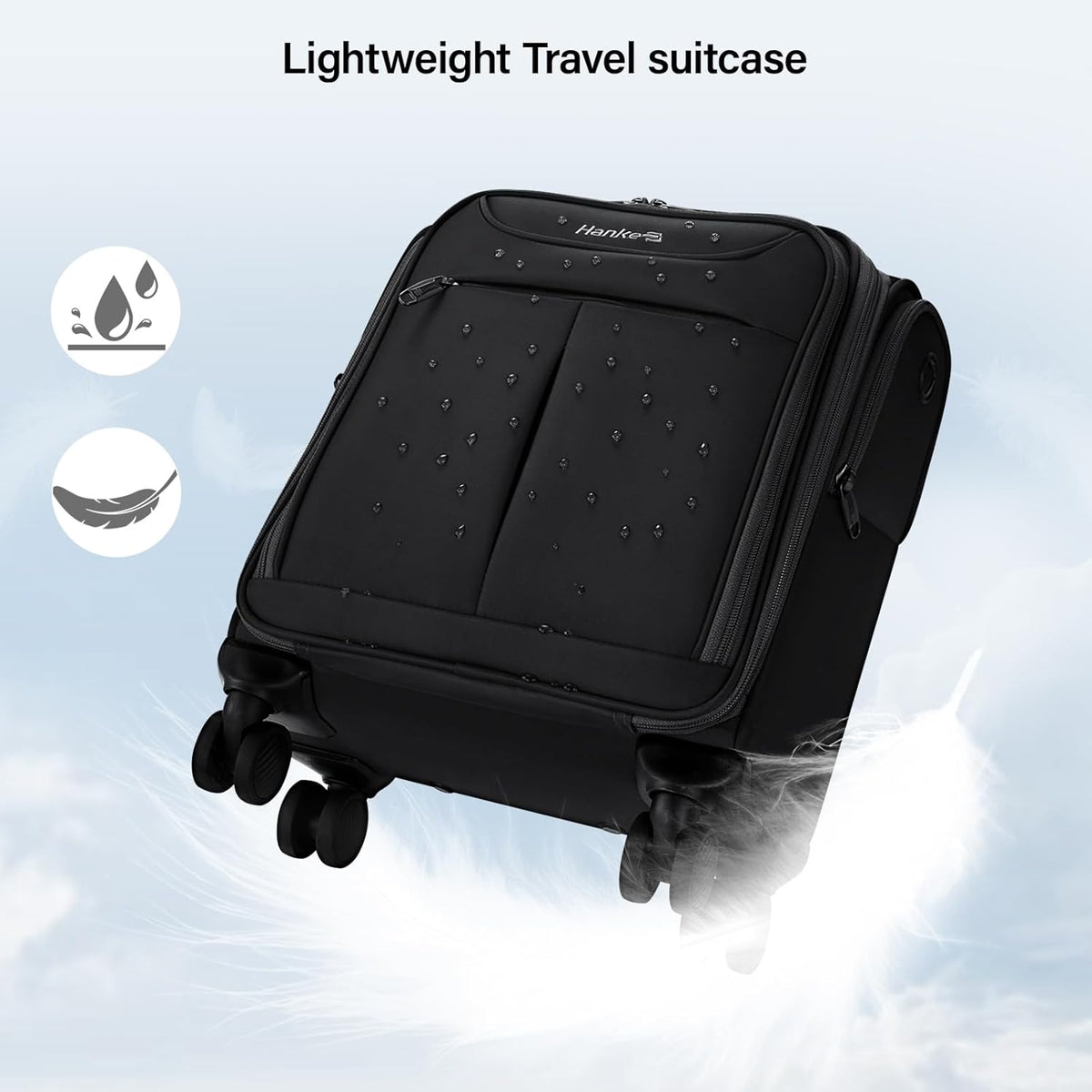 Underseat Carry On Luggage with Wheels, Lightweight Small Suitcase Airline Approved 16 Inch Softside Personal Item Travel Bag for Women Men, Compact Under Seat Luggage with Spinner Wheels,Purple