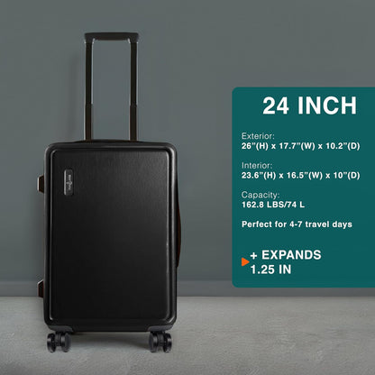 20 Inch Carry On Luggage 22x14x9 Airline Approved, Carry On Suitcase with Wheels, Hard-shell Carry-on Luggage, Durable Luggage Carry-On, Green Small Suitcase with Cosmetic Case