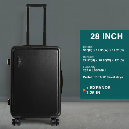 20 Inch Carry On Luggage 22x14x9 Airline Approved, Carry On Suitcase with Wheels, Hard-shell Carry-on Luggage, Durable Luggage Carry-On, Green Small Suitcase with Cosmetic Case