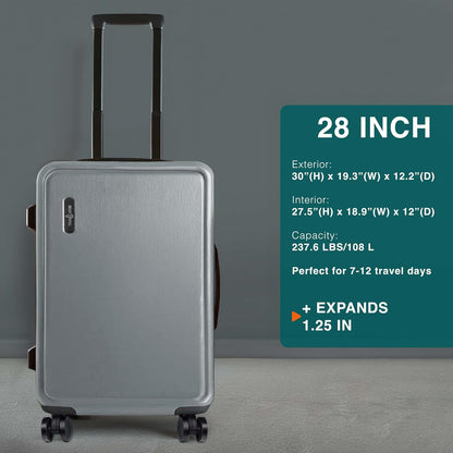 20 Inch Carry On Luggage 22x14x9 Airline Approved, Carry On Suitcase with Wheels, Hard-shell Carry-on Luggage, Durable Luggage Carry-On, Green Small Suitcase with Cosmetic Case