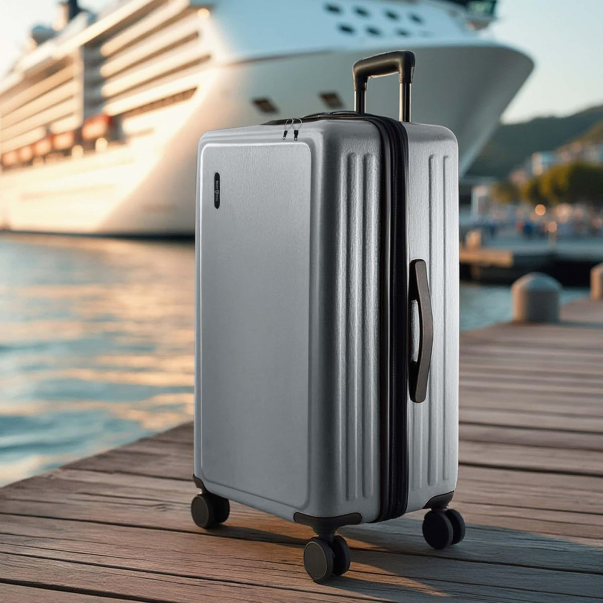20 Inch Carry On Luggage 22x14x9 Airline Approved, Carry On Suitcase with Wheels, Hard-shell Carry-on Luggage, Durable Luggage Carry-On, Green Small Suitcase with Cosmetic Case