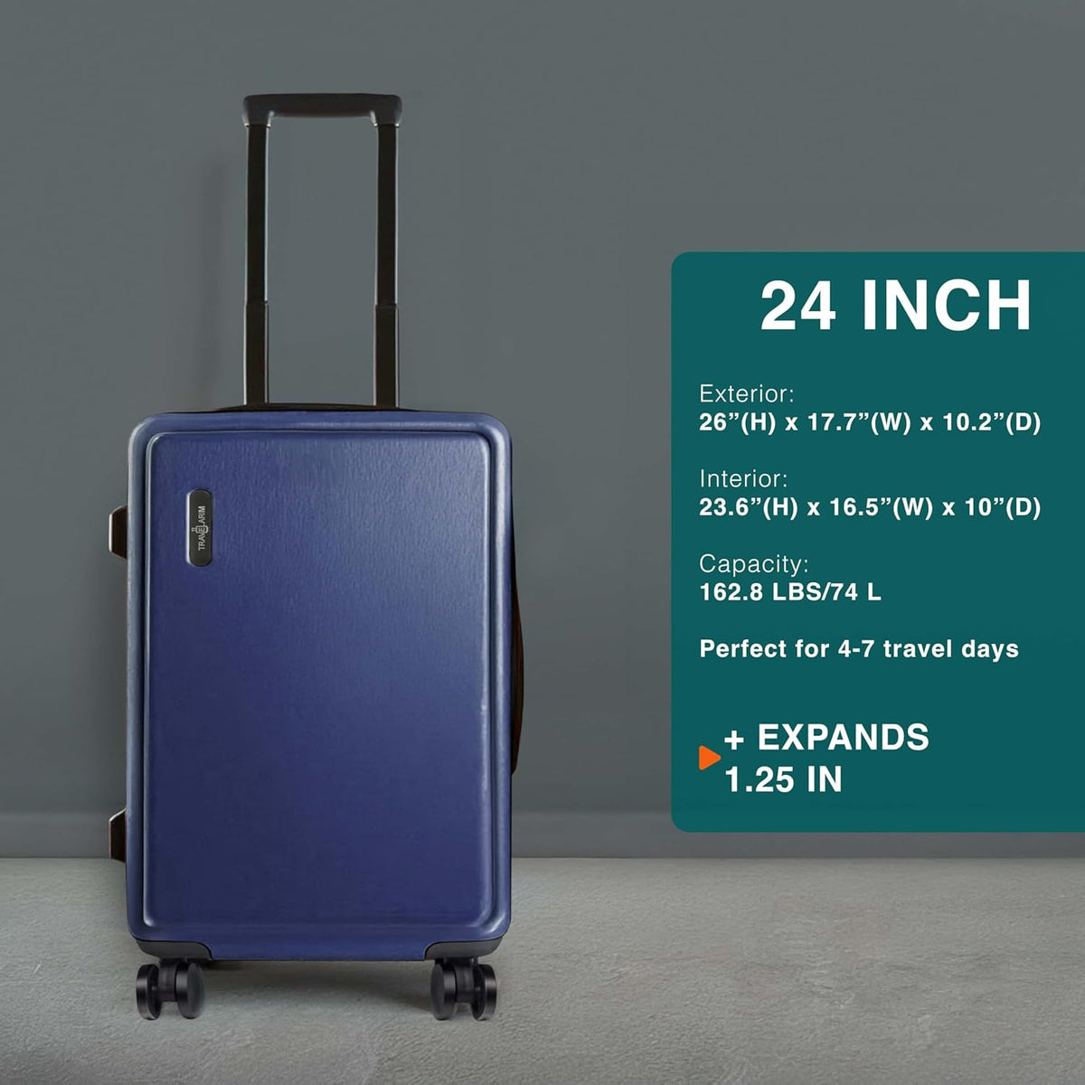 20 Inch Carry On Luggage 22x14x9 Airline Approved, Carry On Suitcase with Wheels, Hard-shell Carry-on Luggage, Durable Luggage Carry-On, Green Small Suitcase with Cosmetic Case