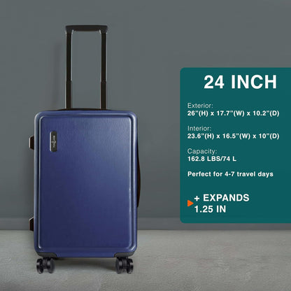 20 Inch Carry On Luggage 22x14x9 Airline Approved, Carry On Suitcase with Wheels, Hard-shell Carry-on Luggage, Durable Luggage Carry-On, Green Small Suitcase with Cosmetic Case