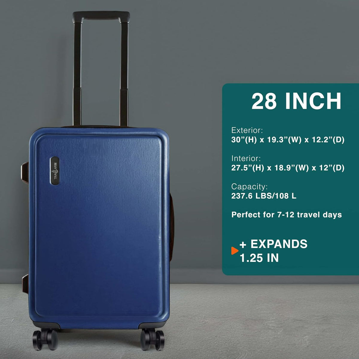 20 Inch Carry On Luggage 22x14x9 Airline Approved, Carry On Suitcase with Wheels, Hard-shell Carry-on Luggage, Durable Luggage Carry-On, Green Small Suitcase with Cosmetic Case
