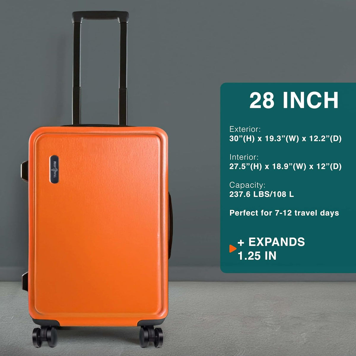 20 Inch Carry On Luggage 22x14x9 Airline Approved, Carry On Suitcase with Wheels, Hard-shell Carry-on Luggage, Durable Luggage Carry-On, Green Small Suitcase with Cosmetic Case