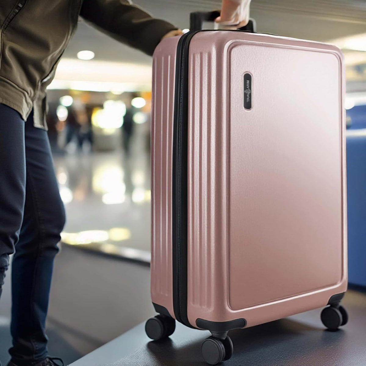 20 Inch Carry On Luggage 22x14x9 Airline Approved, Carry On Suitcase with Wheels, Hard-shell Carry-on Luggage, Durable Luggage Carry-On, Green Small Suitcase with Cosmetic Case
