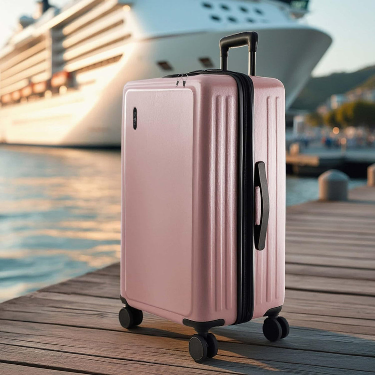 20 Inch Carry On Luggage 22x14x9 Airline Approved, Carry On Suitcase with Wheels, Hard-shell Carry-on Luggage, Durable Luggage Carry-On, Green Small Suitcase with Cosmetic Case