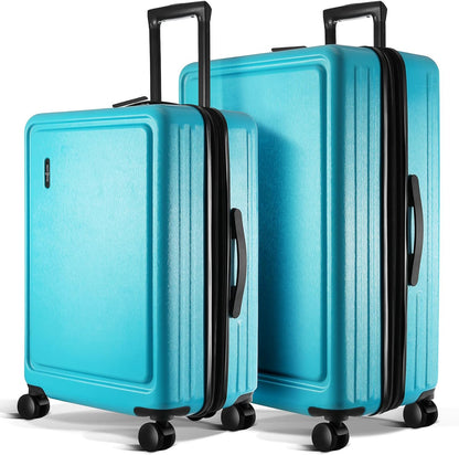 20 Inch Carry On Luggage 22x14x9 Airline Approved, Carry On Suitcase with Wheels, Hard-shell Carry-on Luggage, Durable Luggage Carry-On, Green Small Suitcase with Cosmetic Case