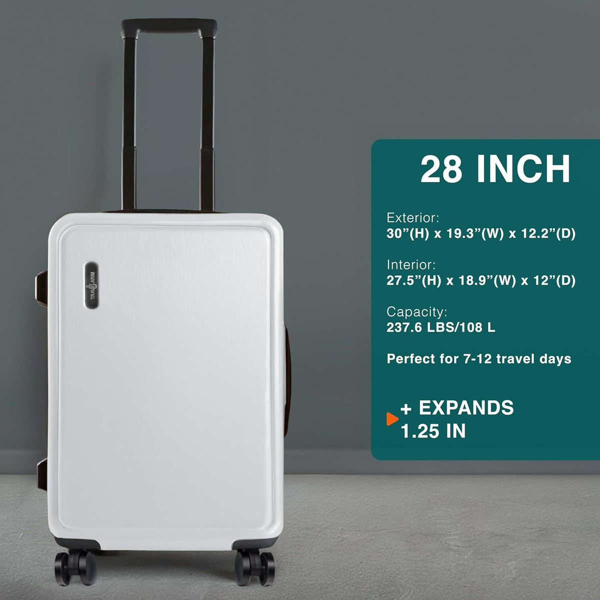 20 Inch Carry On Luggage 22x14x9 Airline Approved, Carry On Suitcase with Wheels, Hard-shell Carry-on Luggage, Durable Luggage Carry-On, Green Small Suitcase with Cosmetic Case