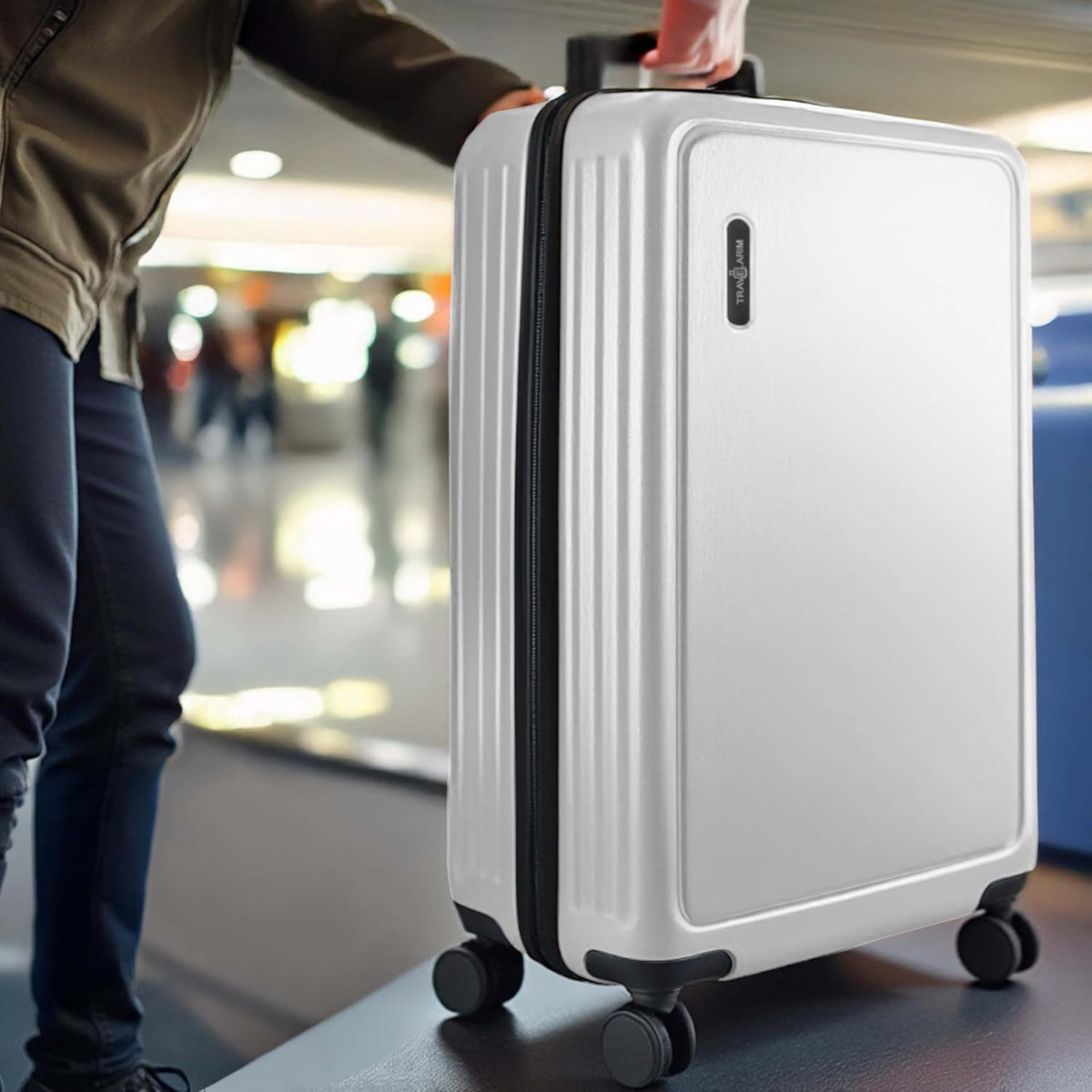 20 Inch Carry On Luggage 22x14x9 Airline Approved, Carry On Suitcase with Wheels, Hard-shell Carry-on Luggage, Durable Luggage Carry-On, Green Small Suitcase with Cosmetic Case