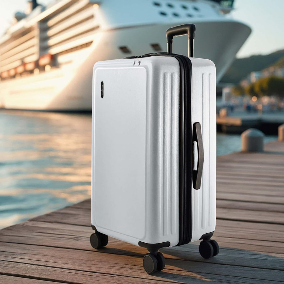 20 Inch Carry On Luggage 22x14x9 Airline Approved, Carry On Suitcase with Wheels, Hard-shell Carry-on Luggage, Durable Luggage Carry-On, Green Small Suitcase with Cosmetic Case