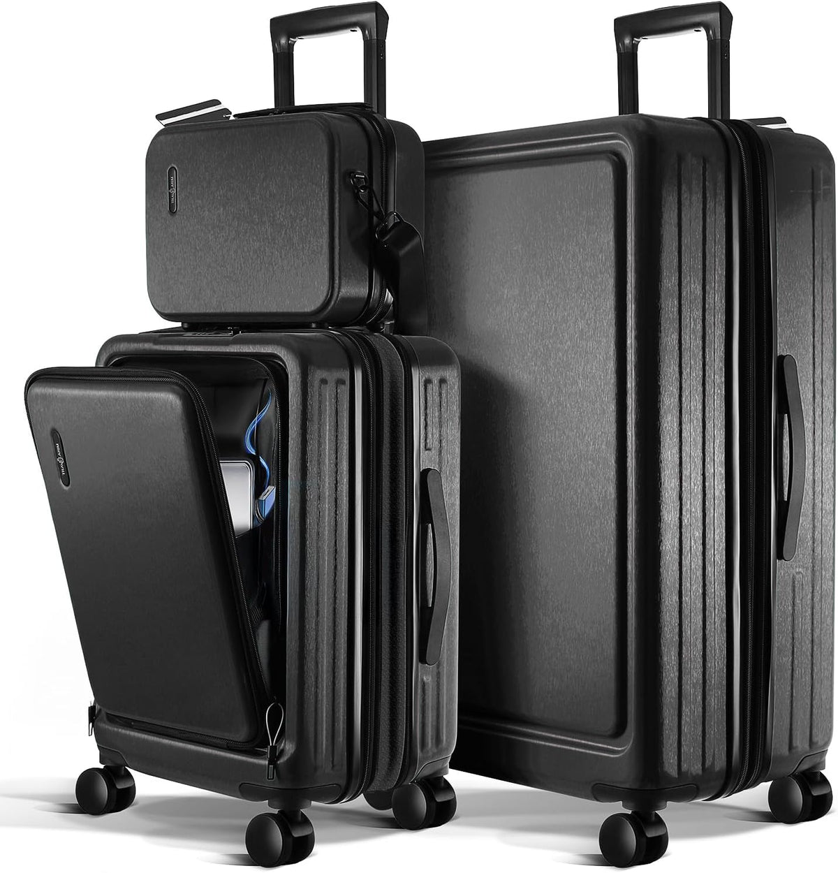 20 Inch Carry On Luggage 22x14x9 Airline Approved, Carry On Suitcase with Wheels, Hard-shell Carry-on Luggage, Durable Luggage Carry-On, Green Small Suitcase with Cosmetic Case