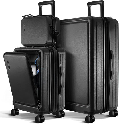 20 Inch Carry On Luggage 22x14x9 Airline Approved, Carry On Suitcase with Wheels, Hard-shell Carry-on Luggage, Durable Luggage Carry-On, Green Small Suitcase with Cosmetic Case