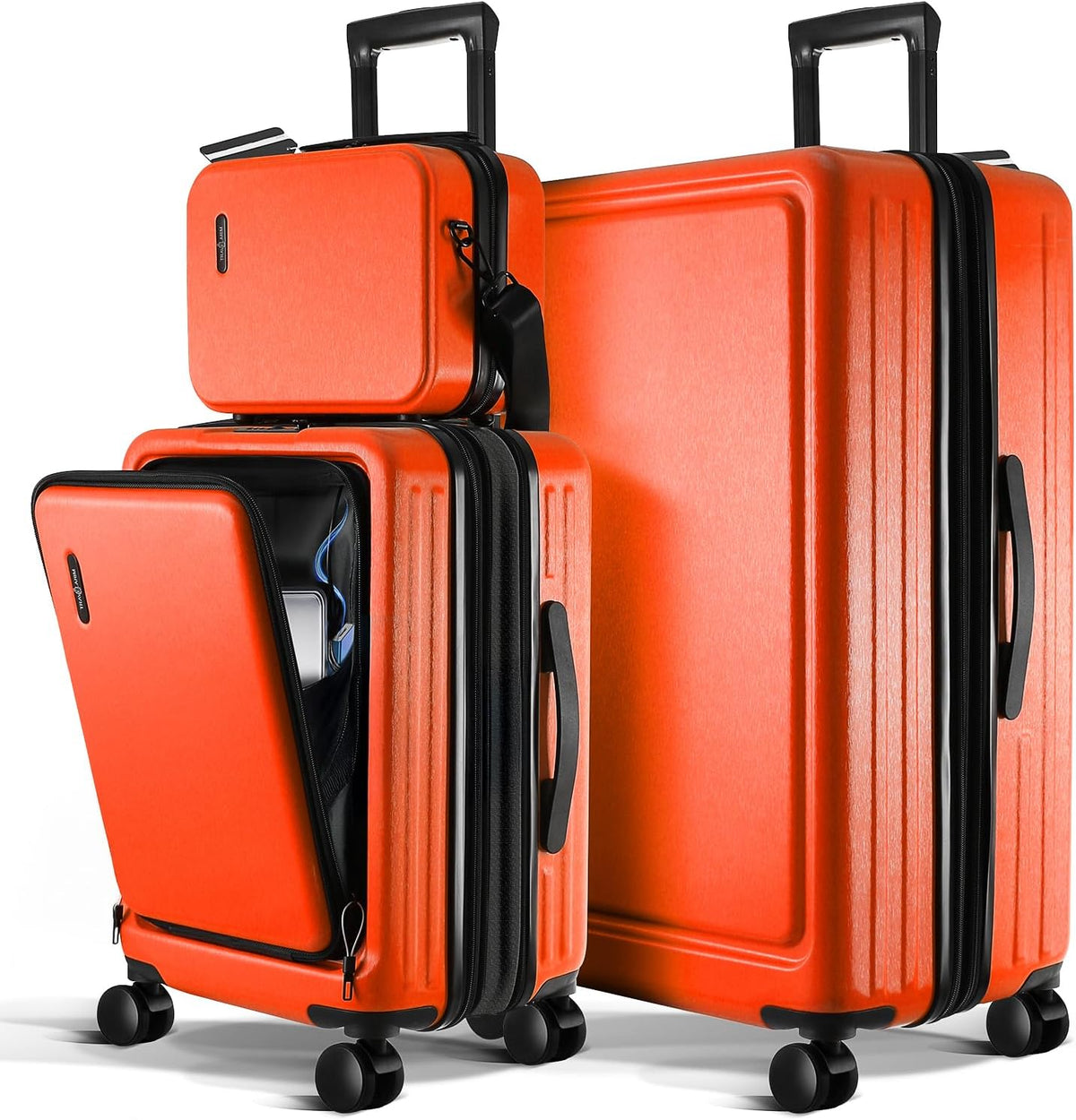 20 Inch Carry On Luggage 22x14x9 Airline Approved, Carry On Suitcase with Wheels, Hard-shell Carry-on Luggage, Durable Luggage Carry-On, Green Small Suitcase with Cosmetic Case