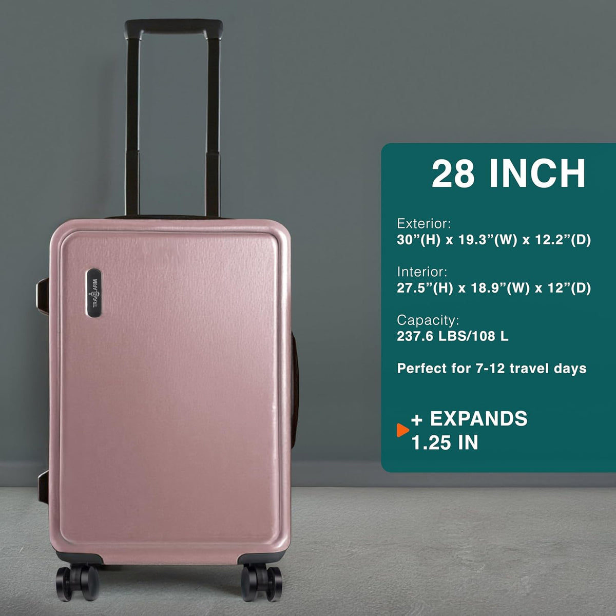 20 Inch Carry On Luggage 22x14x9 Airline Approved, Carry On Suitcase with Wheels, Hard-shell Carry-on Luggage, Durable Luggage Carry-On, Green Small Suitcase with Cosmetic Case