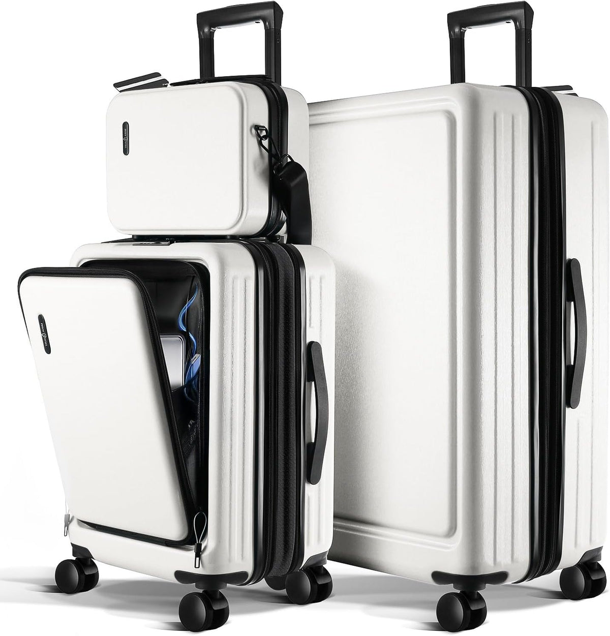 20 Inch Carry On Luggage 22x14x9 Airline Approved, Carry On Suitcase with Wheels, Hard-shell Carry-on Luggage, Durable Luggage Carry-On, Green Small Suitcase with Cosmetic Case