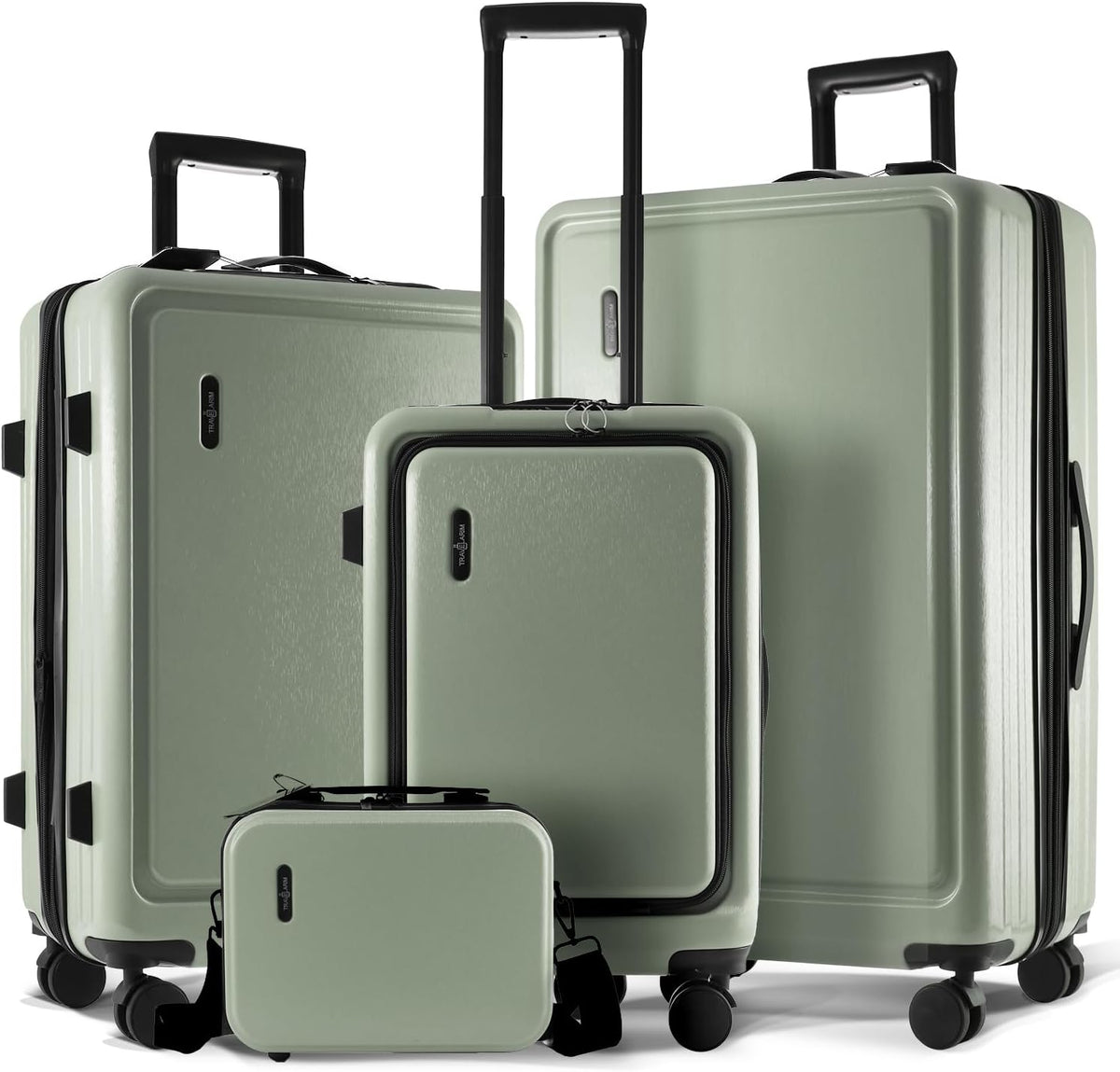20 Inch Carry On Luggage 22x14x9 Airline Approved, Carry On Suitcase with Wheels, Hard-shell Carry-on Luggage, Durable Luggage Carry-On, Green Small Suitcase with Cosmetic Case
