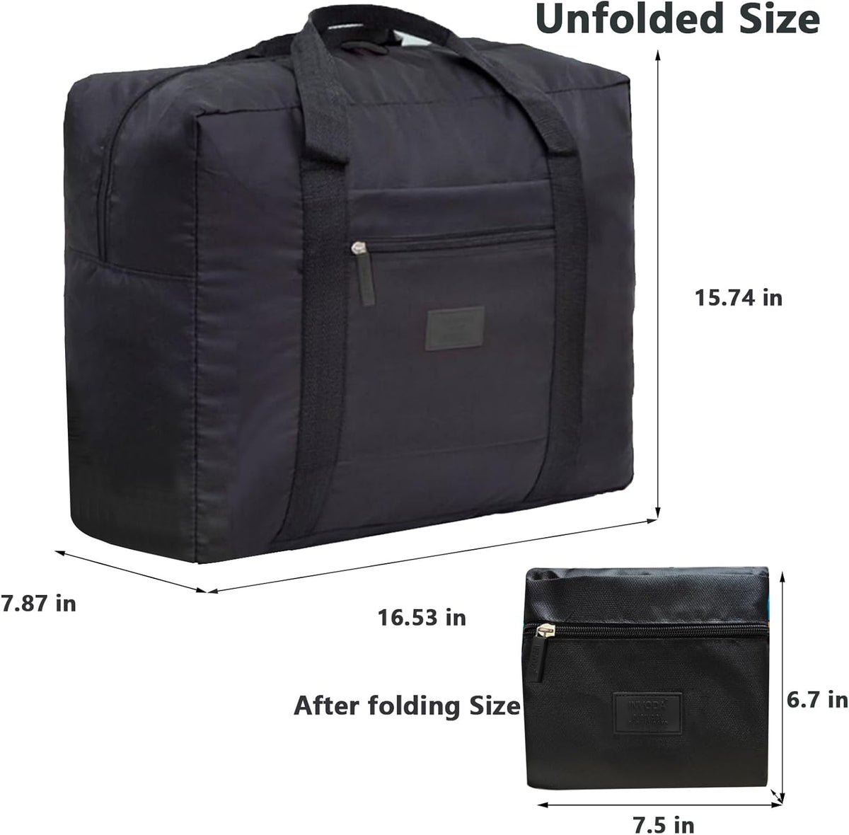 Travel Bag Foldable Luggage Bag for Spirit Airlines Tote Carry on Duffle Bag Sports Gym Water Resistant Personal Item Bag Weekender Overnight Bag (Blue)