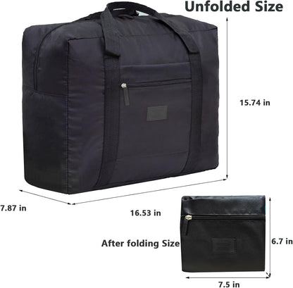 Travel Bag Foldable Luggage Bag for Spirit Airlines Tote Carry on Duffle Bag Sports Gym Water Resistant Personal Item Bag Weekender Overnight Bag (Blue)