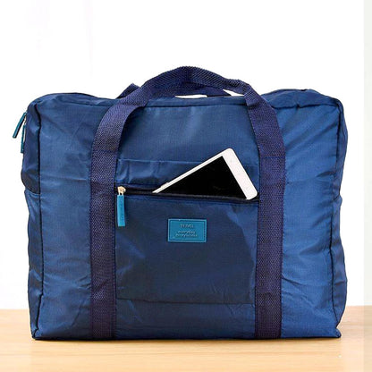 Travel Bag Foldable Luggage Bag for Spirit Airlines Tote Carry on Duffle Bag Sports Gym Water Resistant Personal Item Bag Weekender Overnight Bag (Blue)