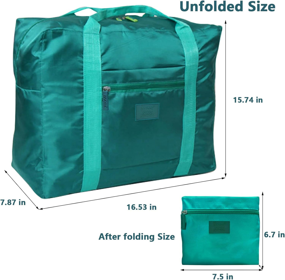 Travel Bag Foldable Luggage Bag for Spirit Airlines Tote Carry on Duffle Bag Sports Gym Water Resistant Personal Item Bag Weekender Overnight Bag (Blue)