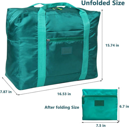 Travel Bag Foldable Luggage Bag for Spirit Airlines Tote Carry on Duffle Bag Sports Gym Water Resistant Personal Item Bag Weekender Overnight Bag (Blue)