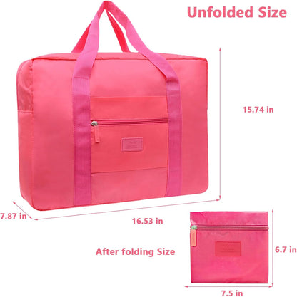 Travel Bag Foldable Luggage Bag for Spirit Airlines Tote Carry on Duffle Bag Sports Gym Water Resistant Personal Item Bag Weekender Overnight Bag (Blue)