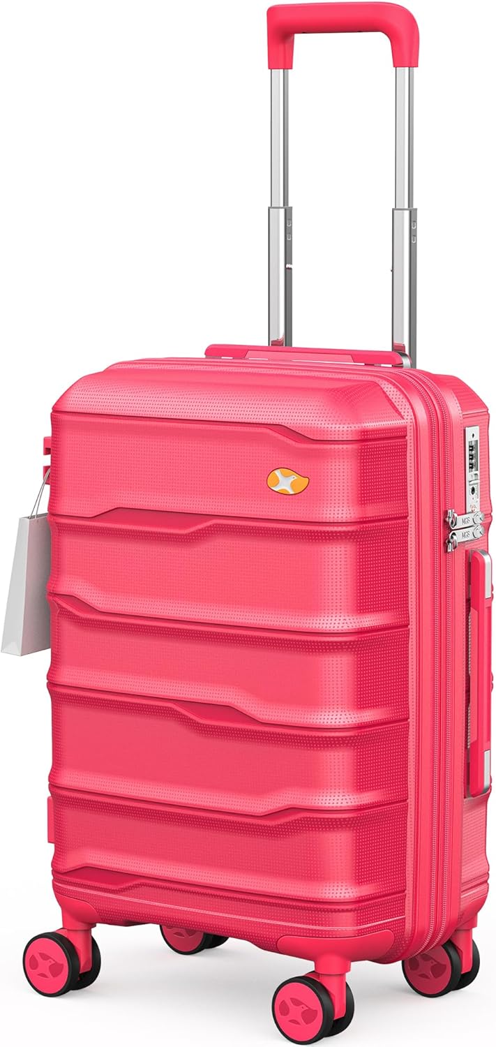 Expandable Carry On Luggage 22x14x9 Airline Approved, 20 Inch Travel Luggage with Spinner Wheels, Lightweight Hard Shell Suitcase Carry on Blue