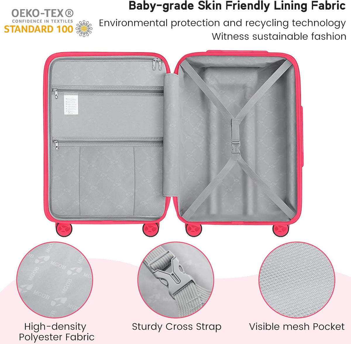 Expandable Carry On Luggage 22x14x9 Airline Approved, 20 Inch Travel Luggage with Spinner Wheels, Lightweight Hard Shell Suitcase Carry on Blue