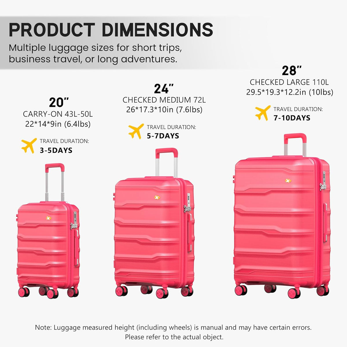 Expandable Carry On Luggage 22x14x9 Airline Approved, 20 Inch Travel Luggage with Spinner Wheels, Lightweight Hard Shell Suitcase Carry on Blue
