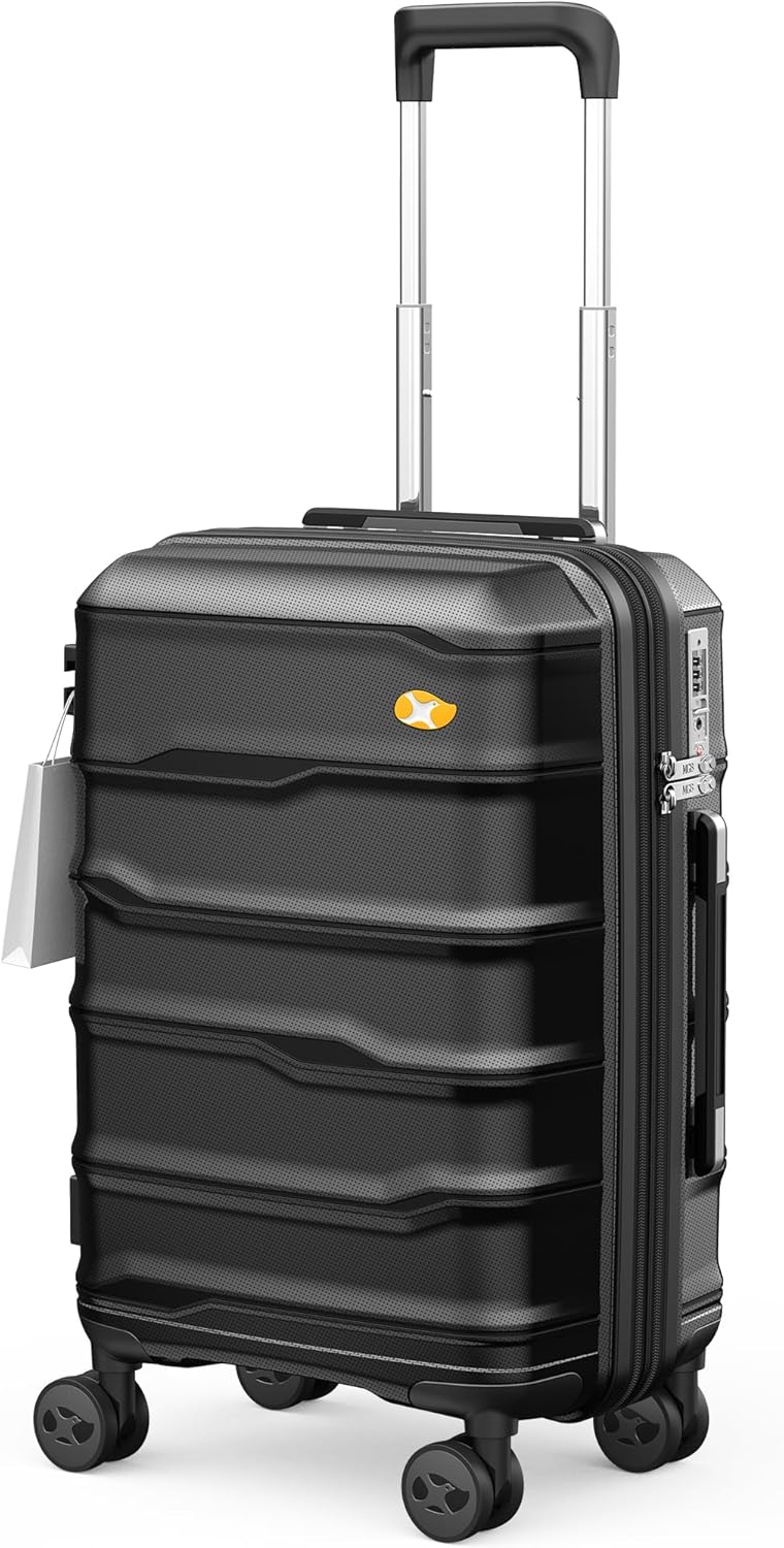 Expandable Carry On Luggage 22x14x9 Airline Approved, 20 Inch Travel Luggage with Spinner Wheels, Lightweight Hard Shell Suitcase Carry on Blue