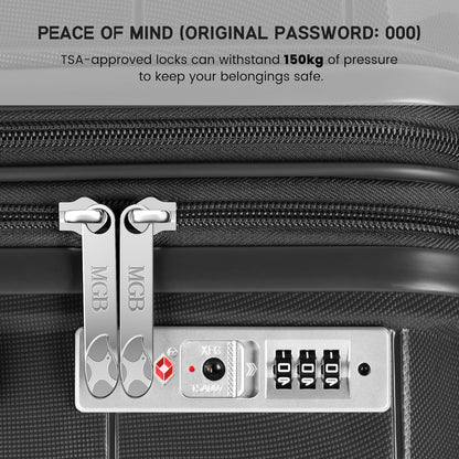 Expandable Carry On Luggage 22x14x9 Airline Approved, 20 Inch Travel Luggage with Spinner Wheels, Lightweight Hard Shell Suitcase Carry on Blue