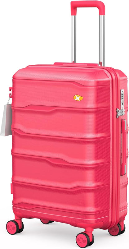 Expandable Carry On Luggage 22x14x9 Airline Approved, 20 Inch Travel Luggage with Spinner Wheels, Lightweight Hard Shell Suitcase Carry on Blue