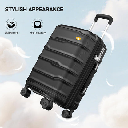 Expandable Carry On Luggage 22x14x9 Airline Approved, 20 Inch Travel Luggage with Spinner Wheels, Lightweight Hard Shell Suitcase Carry on Blue