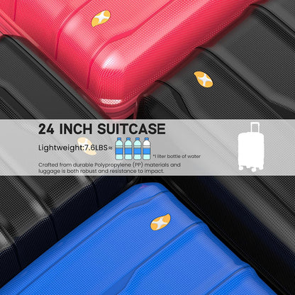 Expandable Carry On Luggage 22x14x9 Airline Approved, 20 Inch Travel Luggage with Spinner Wheels, Lightweight Hard Shell Suitcase Carry on Blue