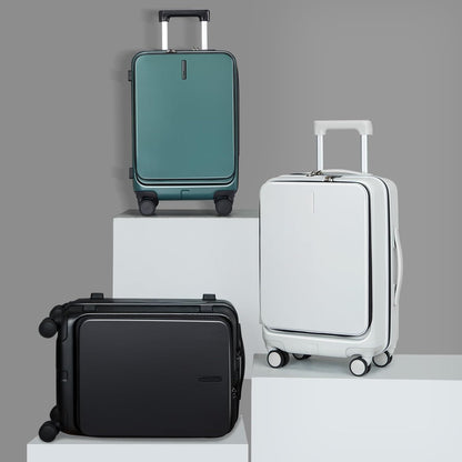Carry On Luggage with Wheels, 20 Inch Hard Shell Suitcases TSA Approved Travel Luggage Carry-On Hard Case Luggage,Smoke White