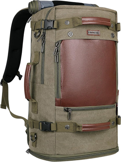 Travel Backpack for Men Large Convertible Duffel Bag Fits 16 Inch | Carry on Luggage Backpack, Large Canvas 3 in 1 Rucksack, With Shoe Compartment, For Weekend Trips, A2021 Big Size Blue