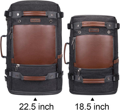 Travel Backpack for Men Large Convertible Duffel Bag Fits 16 Inch | Carry on Luggage Backpack, Large Canvas 3 in 1 Rucksack, With Shoe Compartment, For Weekend Trips, A2021 Big Size Blue