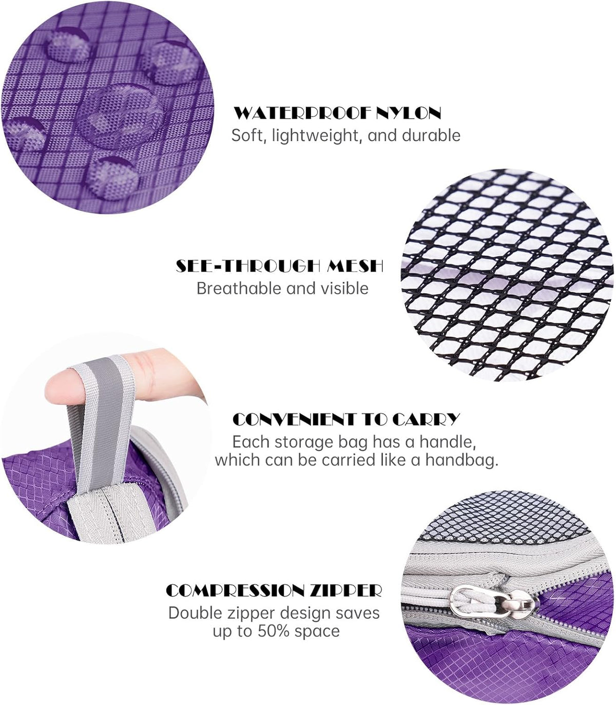 7PCS Compression Packing Cube Set Expandable Mesh Travel Bag Luggage Organizers with Electronic Cable Cord Charger Organizer Drawstring Bag for Trip Home Storage Travel Gear Accessories