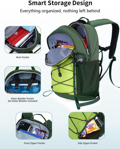 Small Hiking Backpack for Men Women, 20L Lightweight Travel Backpacks Water Resistant Camping Cycling Hiking Daypack